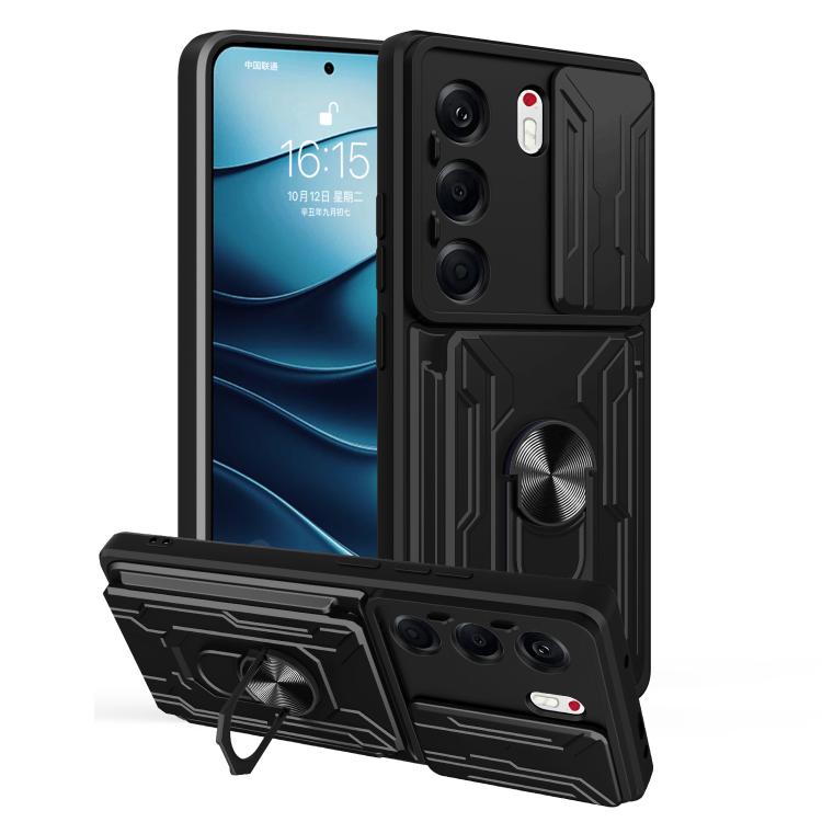 Sliding Camshield TPU+PC Phone Case with Card Slot, For Tecno Camon 40, For Tecno Camon 40 Pro 5G, For Tecno Pova 6 Pro / Pova 6