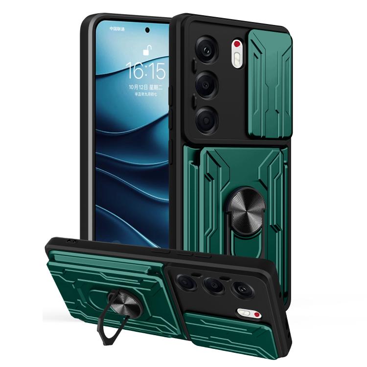 Sliding Camshield TPU+PC Phone Case with Card Slot, For Tecno Camon 40, For Tecno Camon 40 Pro 5G, For Tecno Pova 6 Pro / Pova 6