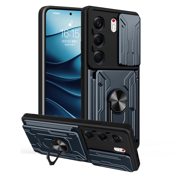 Sliding Camshield TPU+PC Phone Case with Card Slot, For Tecno Camon 40, For Tecno Camon 40 Pro 5G, For Tecno Pova 6 Pro / Pova 6