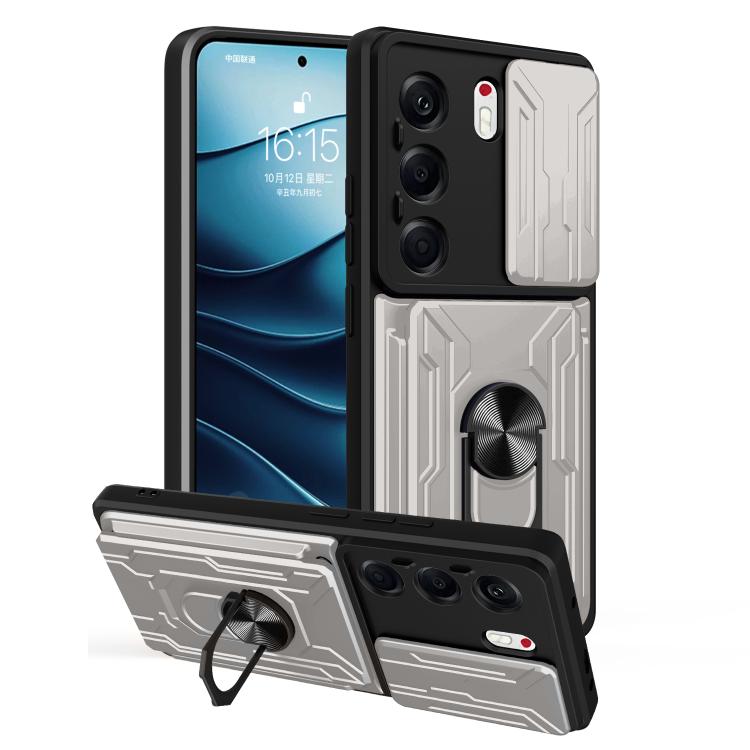 Sliding Camshield TPU+PC Phone Case with Card Slot, For Tecno Camon 40, For Tecno Camon 40 Pro 5G, For Tecno Pova 6 Pro / Pova 6
