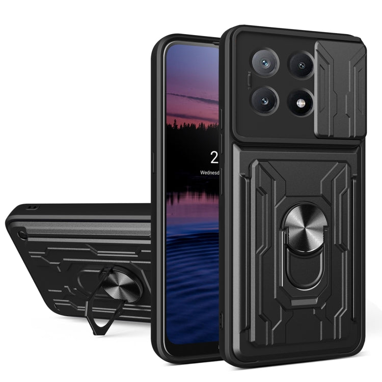 Sliding Camshield TPU+PC Phone Case with Card Slot