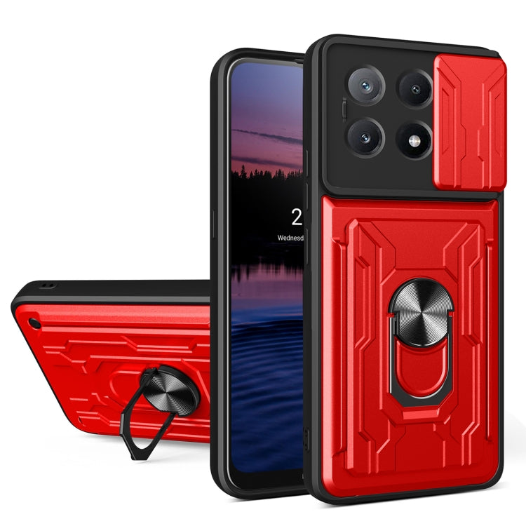 Sliding Camshield TPU+PC Phone Case with Card Slot