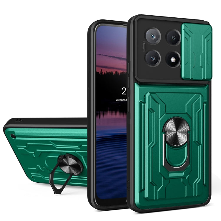 Sliding Camshield TPU+PC Phone Case with Card Slot