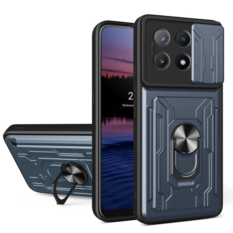 Sliding Camshield TPU+PC Phone Case with Card Slot