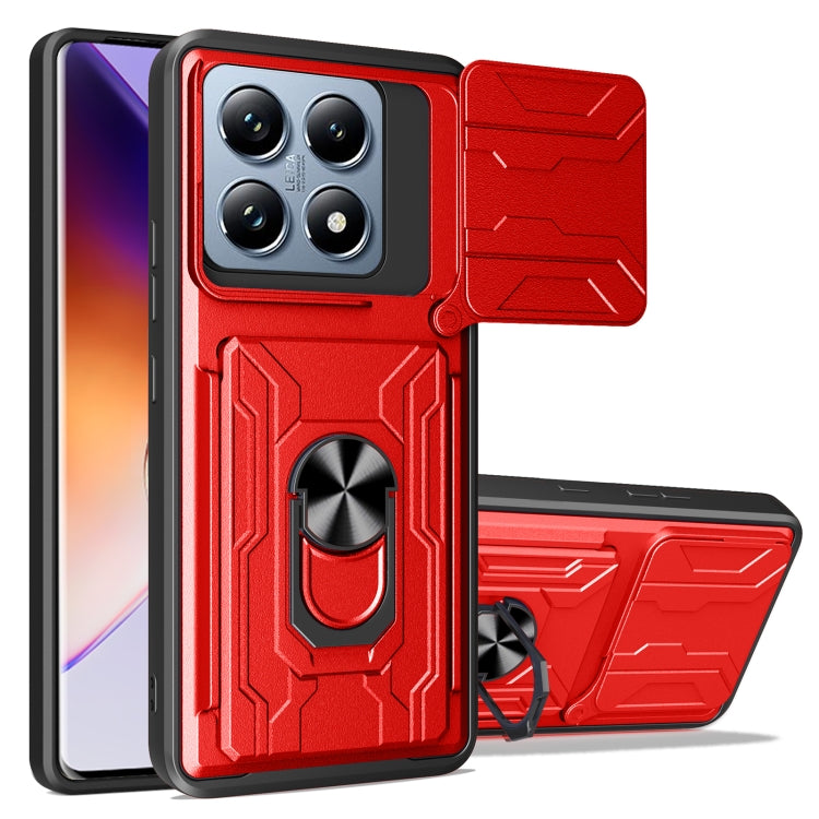 Sliding Camshield TPU+PC Phone Case with Card Slot