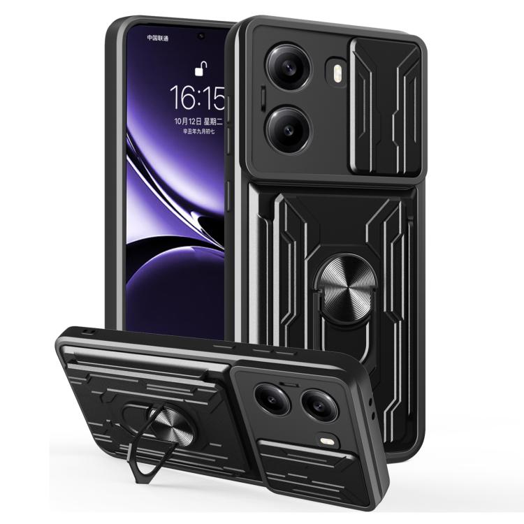 Sliding Camshield TPU+PC Phone Case with Card Slot