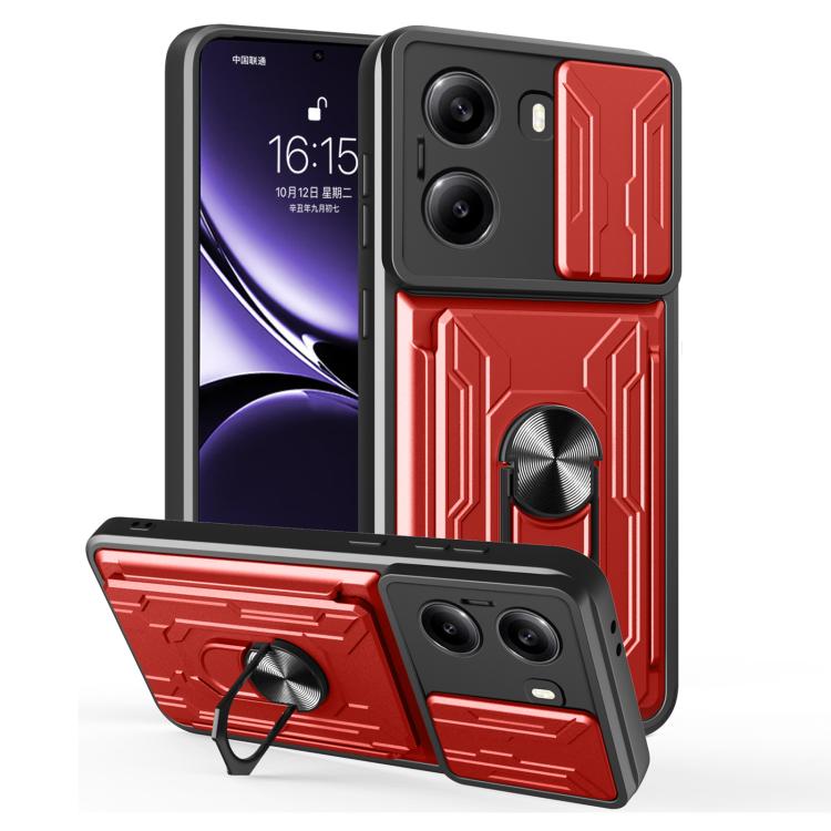 Sliding Camshield TPU+PC Phone Case with Card Slot