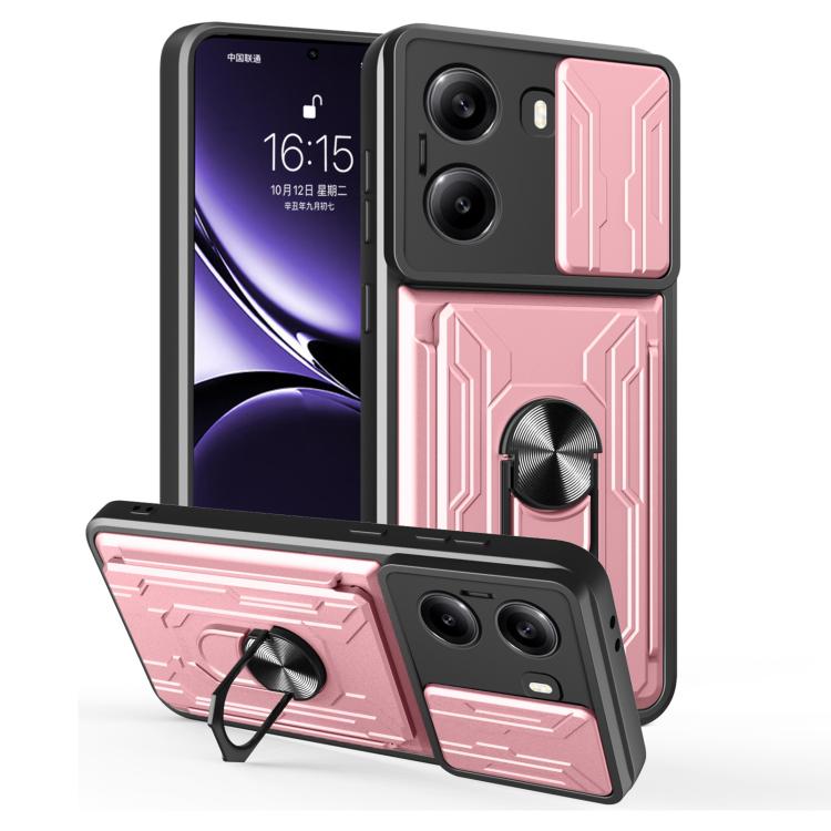 Sliding Camshield TPU+PC Phone Case with Card Slot