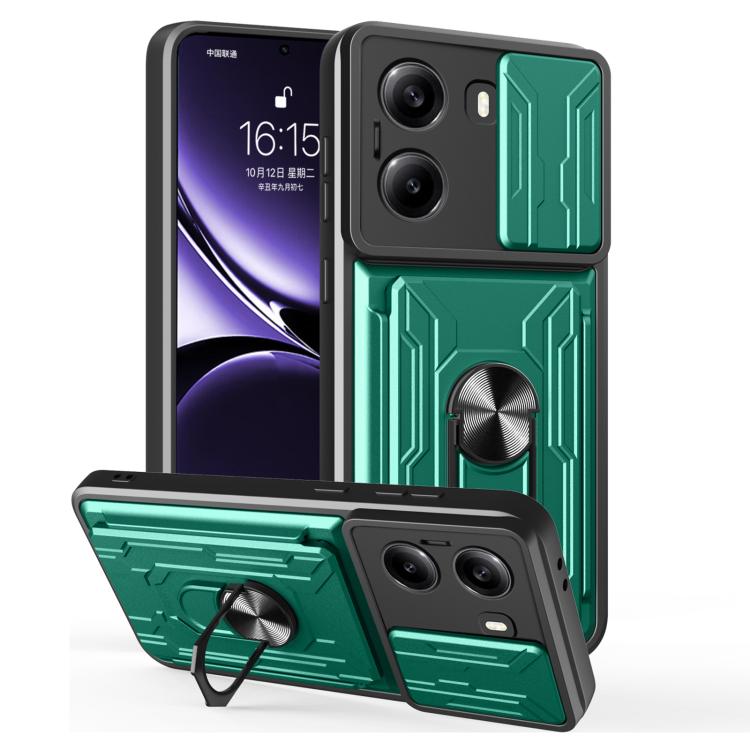 Sliding Camshield TPU+PC Phone Case with Card Slot