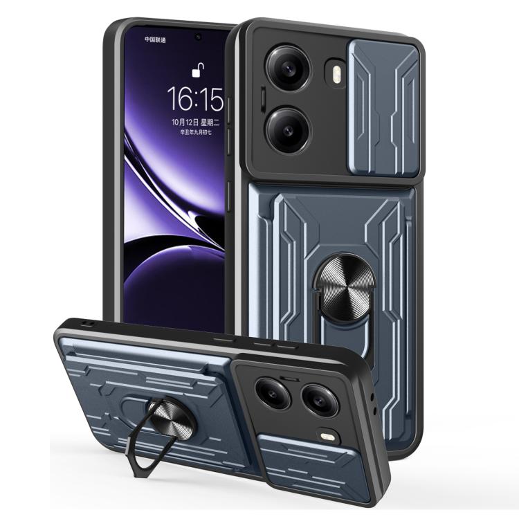 Sliding Camshield TPU+PC Phone Case with Card Slot