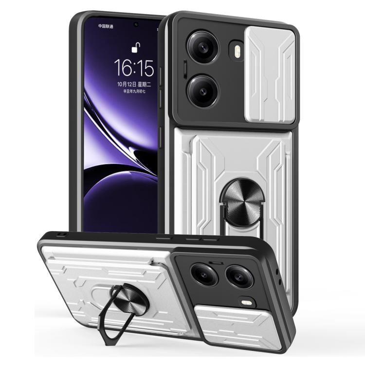 Sliding Camshield TPU+PC Phone Case with Card Slot