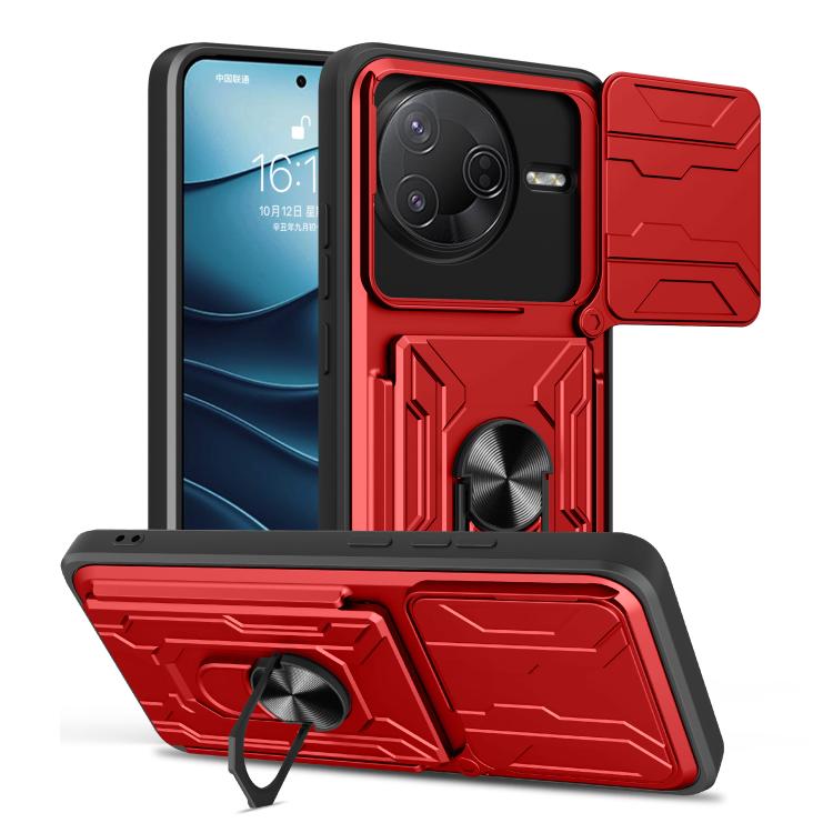 Sliding Camshield TPU+PC Phone Case with Card Slot