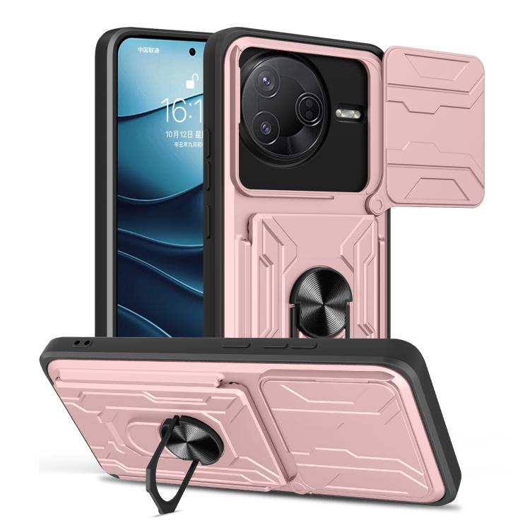 Sliding Camshield TPU+PC Phone Case with Card Slot