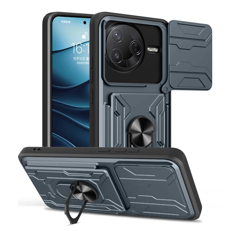 Sliding Camshield TPU+PC Phone Case with Card Slot