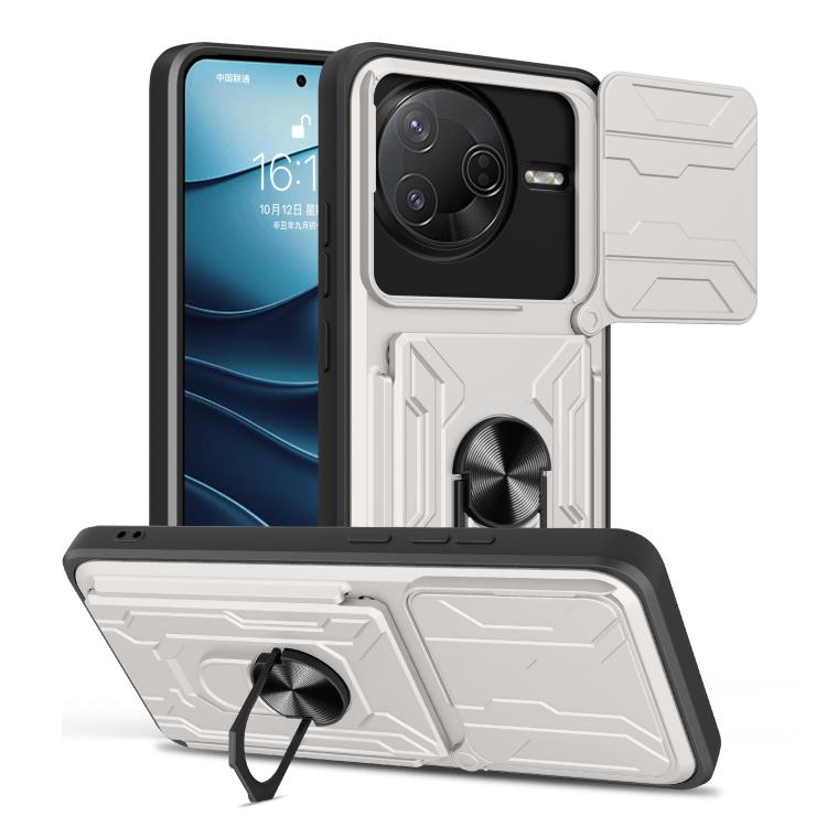 Sliding Camshield TPU+PC Phone Case with Card Slot