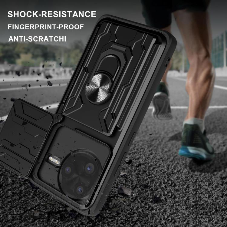 Sliding Camshield TPU+PC Phone Case with Card Slot