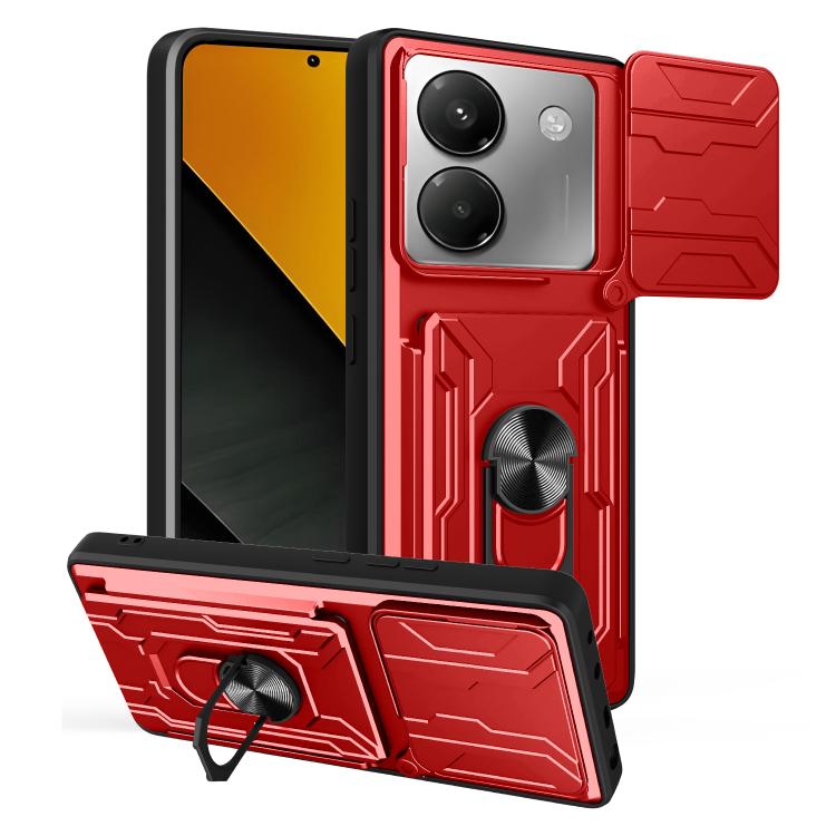 Sliding Camshield TPU+PC Phone Case with Card Slot