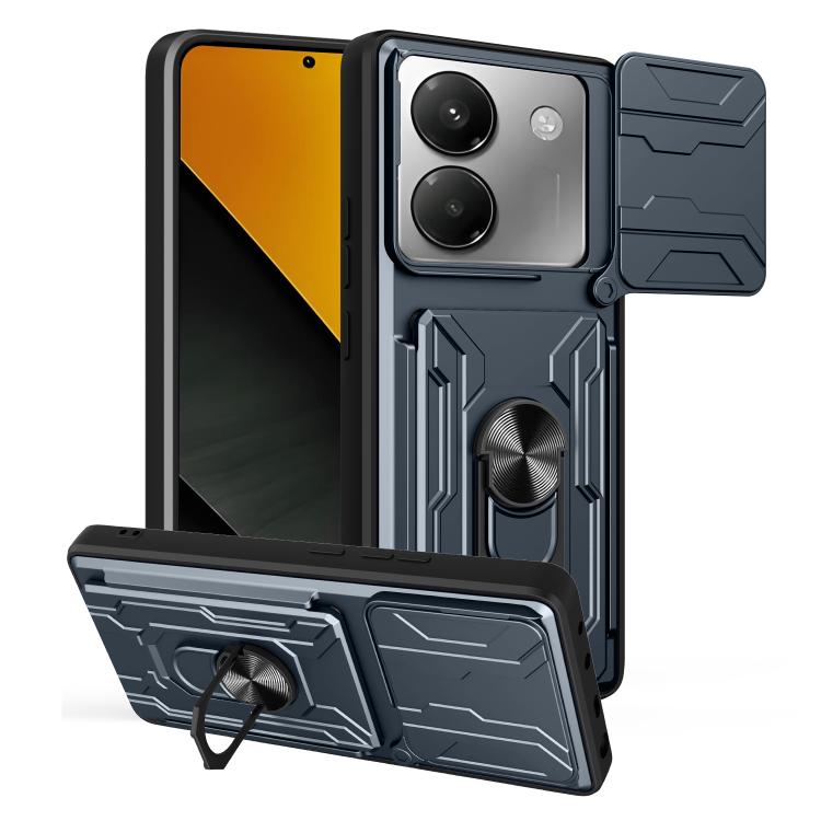 Sliding Camshield TPU+PC Phone Case with Card Slot