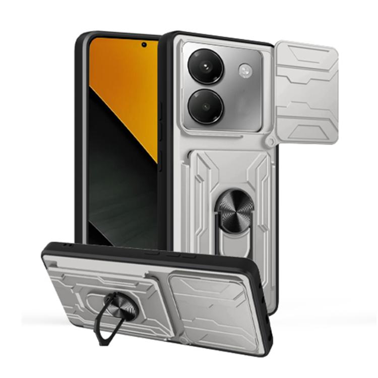 Sliding Camshield TPU+PC Phone Case with Card Slot