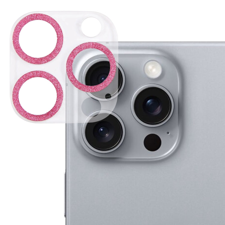 Glitter Ring Tempered Glass Camera Lens Film, For iPhone 16 Pro / 16 Pro Max, For iPhone 16 / 16 Plus