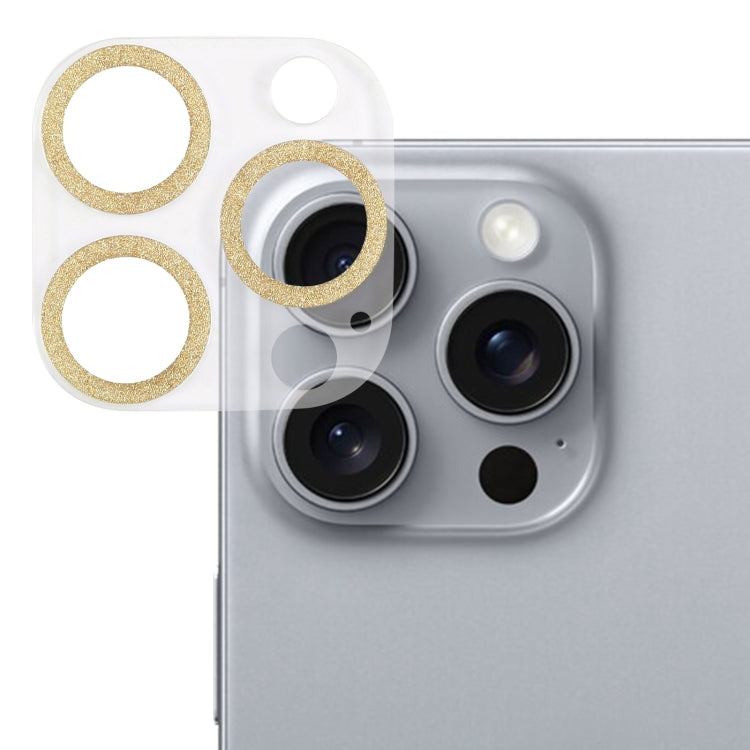 Glitter Ring Tempered Glass Camera Lens Film, For iPhone 16 Pro / 16 Pro Max, For iPhone 16 / 16 Plus