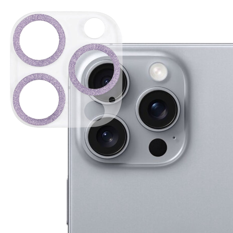 Glitter Ring Tempered Glass Camera Lens Film, For iPhone 16 Pro / 16 Pro Max, For iPhone 16 / 16 Plus