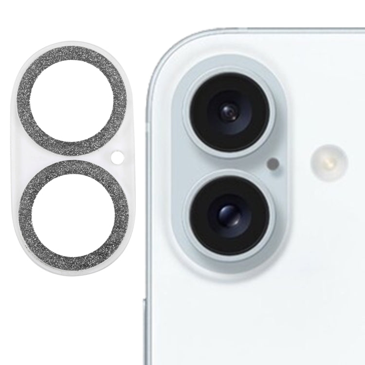 Glitter Ring Tempered Glass Camera Lens Film, For iPhone 16 Pro / 16 Pro Max, For iPhone 16 / 16 Plus