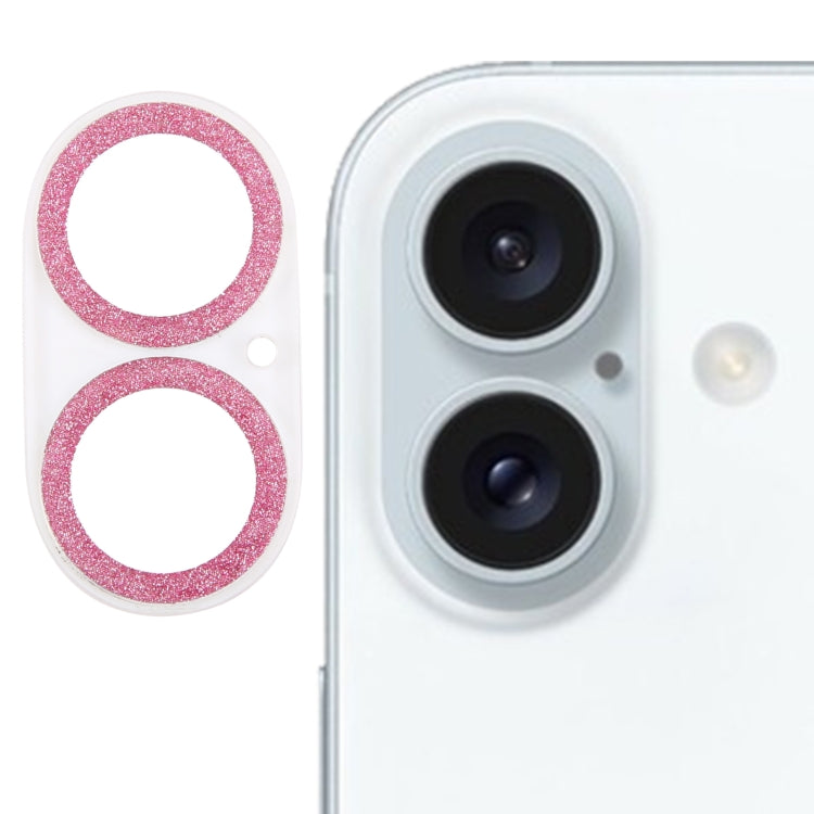 Glitter Ring Tempered Glass Camera Lens Film, For iPhone 16 Pro / 16 Pro Max, For iPhone 16 / 16 Plus