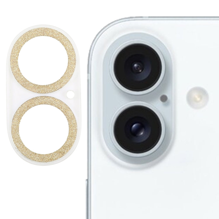 Glitter Ring Tempered Glass Camera Lens Film, For iPhone 16 Pro / 16 Pro Max, For iPhone 16 / 16 Plus