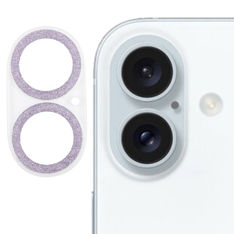 Glitter Ring Tempered Glass Camera Lens Film, For iPhone 16 Pro / 16 Pro Max, For iPhone 16 / 16 Plus