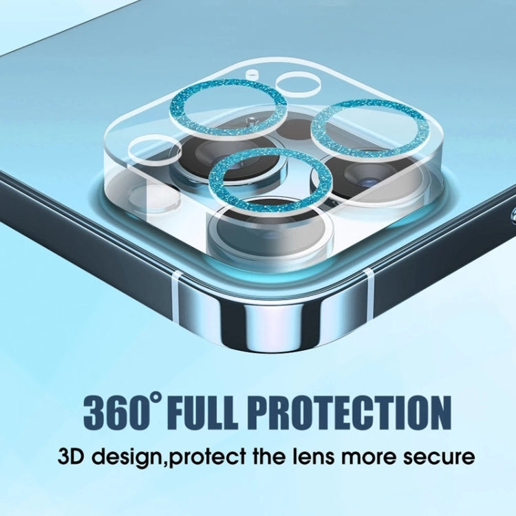 Glitter Ring Tempered Glass Camera Lens Film, For iPhone 16 Pro / 16 Pro Max, For iPhone 16 / 16 Plus