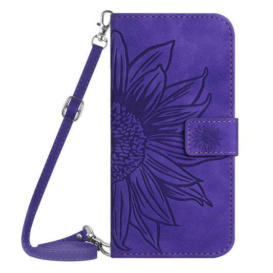 Skin Feel Sun Flower Embossed Flip Leather Phone Case with Lanyard, For Redmi Note 14 4G 163.25mm, For Redmi Note 14 5G, For Redmi Note 14 Pro+ 5G, For Redmi 14C 4G