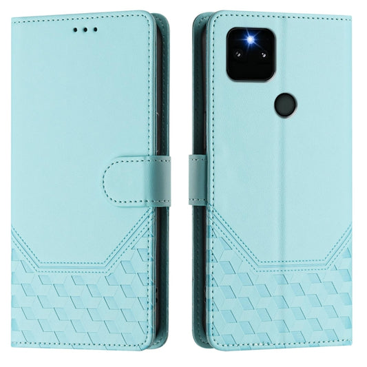 Honeycomb Embossing RFID Leather Phone Case, For Google Pixel 5a 5G