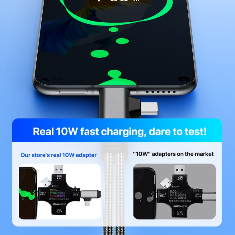 4 in 1 USB-C / Type-C, 8 Pin to 3.5mm, USB-C / Type-C Audio Adapter Cable, 4 in 1, 70mm