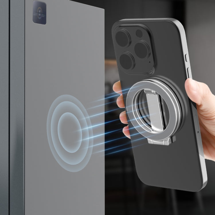 Soporte magnético para teléfono con anillo plegable MagSafe de doble cara en forma de Z, sin patrón