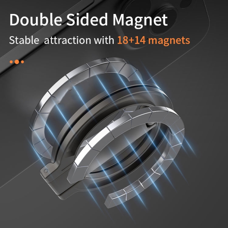 Soporte magnético para teléfono con anillo plegable MagSafe de doble cara en forma de Z, sin patrón