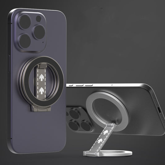 Z-shaped Double-sided Magnetic MagSafe Foldable Ring Phone Holder with Pattern, with Pattern