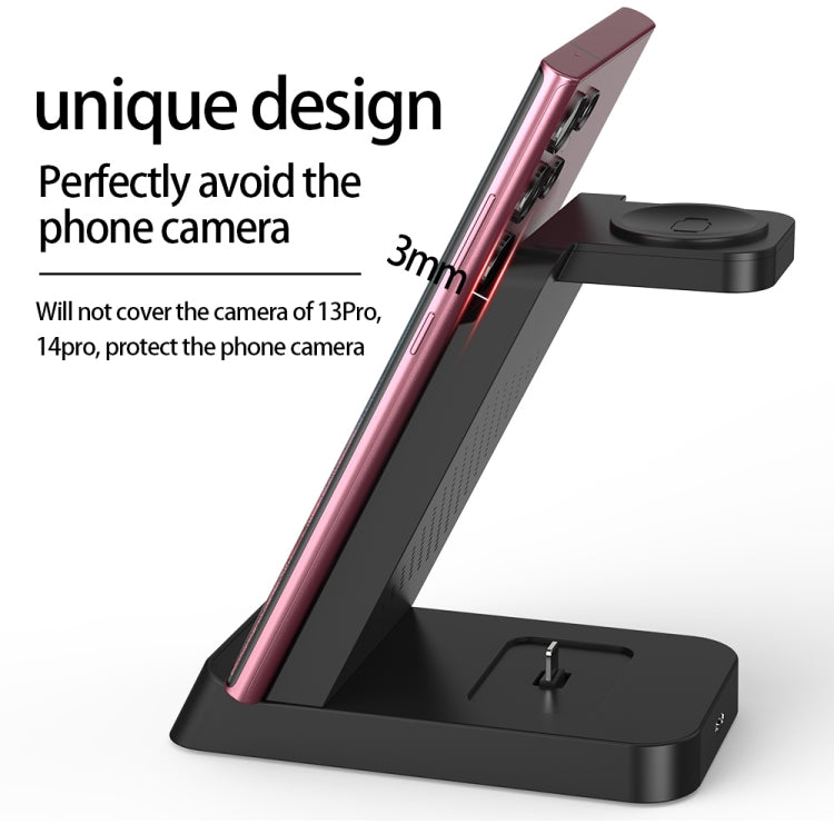 B20A 15W Qi Wireless Charger 3-in-1 Vertical Stand Phone Holder for Samsung Watch / Galaxy Buds, B20A for Samsung