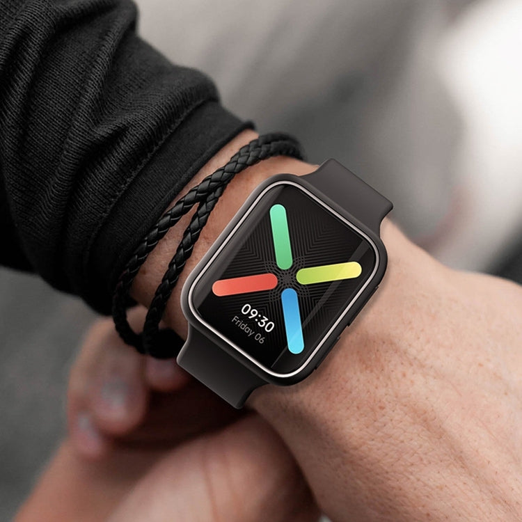 For OPPO Watch 46mm Smart Watch TPU Protective Case, Black+Yellow