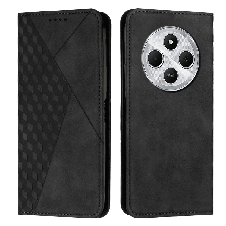 Diamond Splicing Skin Feel Magnetic Leather Phone Case, For Redmi Note 14 4G 163.25mm, For Redmi Note 14 5G Global, For Redmi 14C 4G