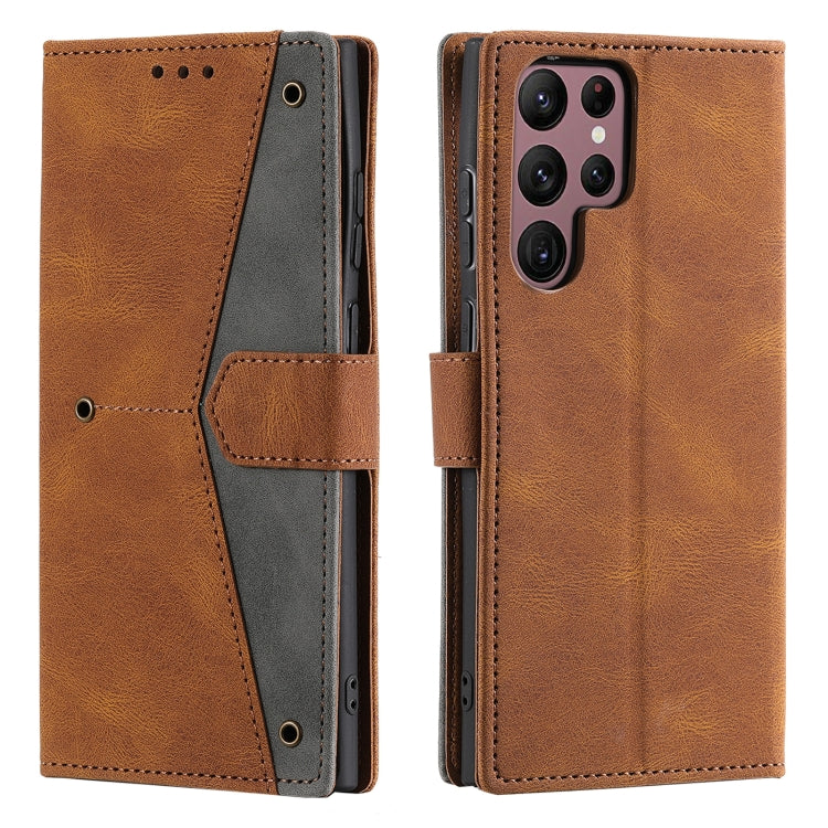 Nagelhautgefühl-Naht-Kalbsleder-Textur-Handyhülle, für Samsung Galaxy S26+ 5G, für Samsung Galaxy S26 Ultra 5G, für Samsung Galaxy S26 5G, für Samsung Galaxy S25 FE 5G, für Samsung Galaxy S25 5G, für Samsung Galaxy S25+ 5G