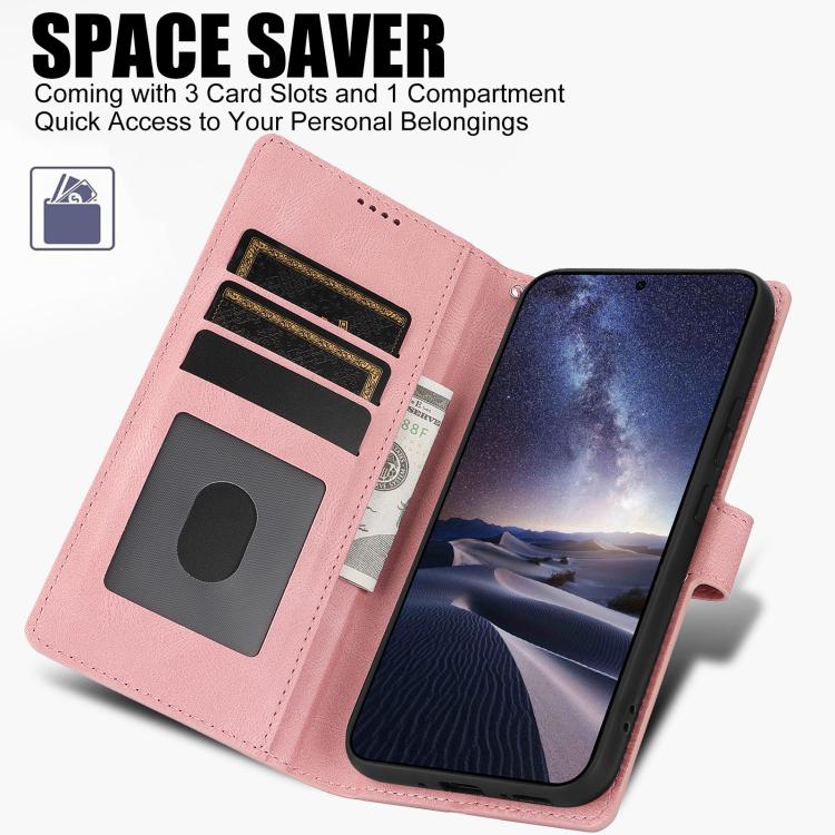 Fantasy Skin-feel Calfskin Texture Leather Phone Case