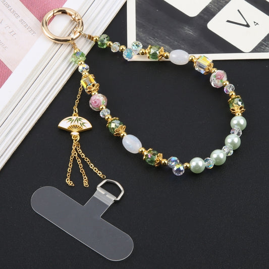 Mobile Phone Anti-lost Hand-fan Bead Chain Short Lanyard