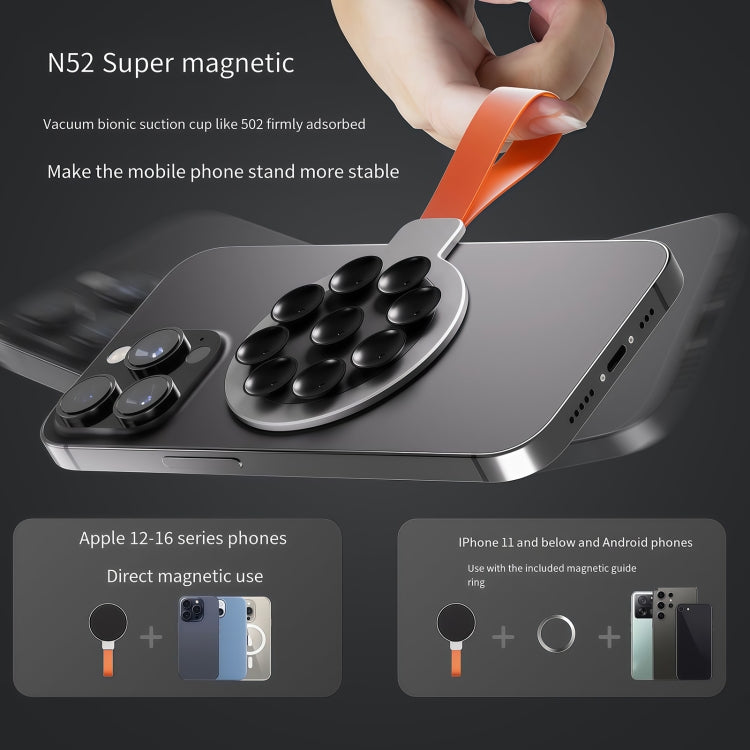 Suction Cup Magnetic Silicone Band Phone Holder