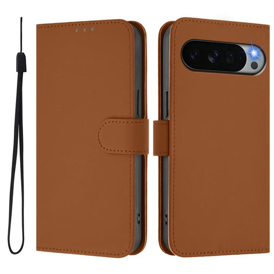 Skin Feel Solid Color Leather Phone Case with Lanyard, For Google Pixel 11 Pro XL, For Google Pixel 11 Pro / 11, For Google Pixel 10 Pro XL, For Google Pixel 10 / 10 Pro, For Google Pixel 9a