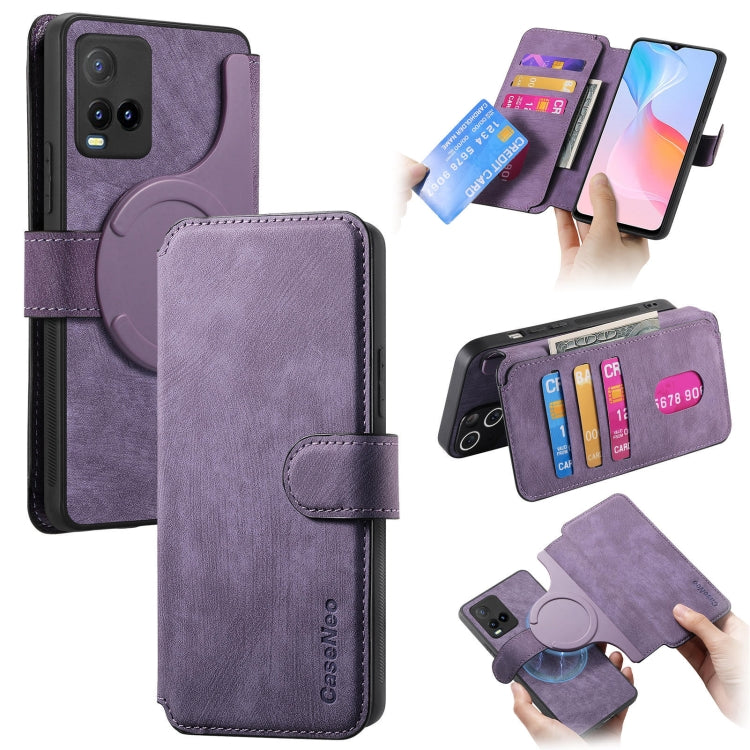 CaseNeo MagSafe RFID Anti-theft Retro Leather Phone Case, For vivo Y35+, For vivo V29 Lite, For vivo Y21s / Y32 / Y21T / Y3T