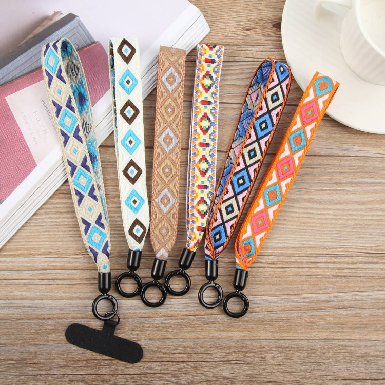 Retro Ethnic Style Mobile Phone Anti-lost Wrist Strap Lanyard Short Lanyard
