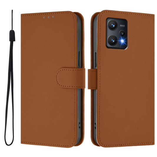 Skin Feel Solid Color Leather Phone Case with Lanyard, For Realme 9 Pro 5G Global, For Realme C20 / C11 2021 / C21, For Realme C25 / C15 / C12 / C25s, For Realme 8 5G / 8 5G India, For Realme 8 4G / 8 Pro 4G