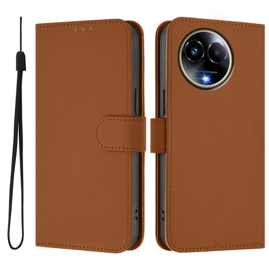 Skin Feel Solid Color Leather Phone Case with Lanyard, For Realme 11 5G Global, For Realme 11 4G Global, For Realme Narzo 60 Pro Global, For Realme C65 4G Global, For Realme C55 4G Global