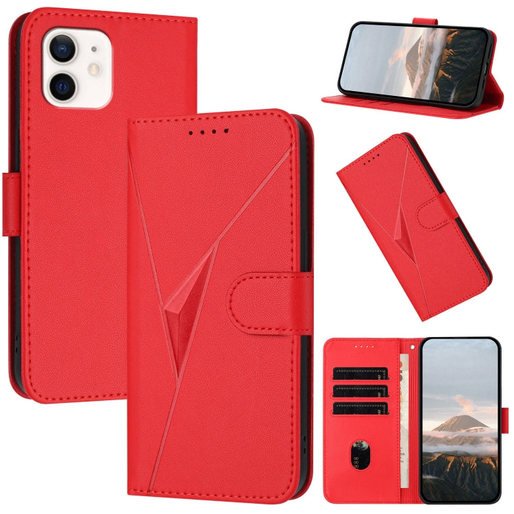 Triangle Pattern Buckle Clasp Leather Phone Case